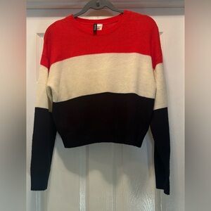 H&M Women's Bold Stripe Sweater - Red, White, Navy